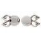 Fylakopi II, Gemduo Magnetic Clasp Antique Silver Plate, 1 piece